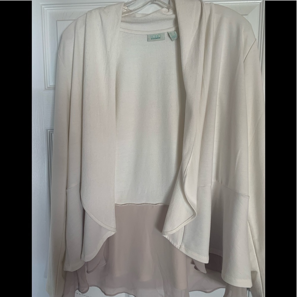 Logo Layers jacket with chiffon layer sz L